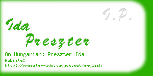 ida preszter business card